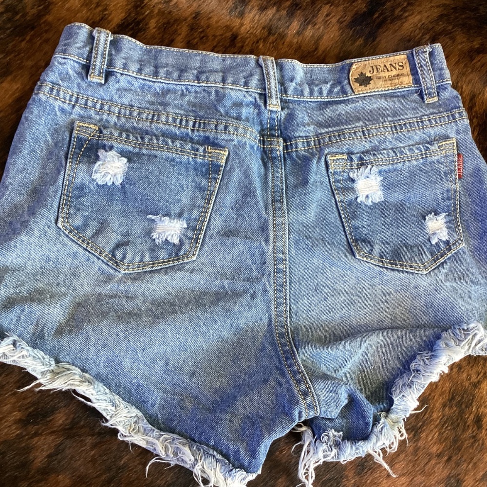 Lot of 3 Distressed Denim Shorts By Almost Famous Jeans Wax Jean Collection - Picture 5 of 9
